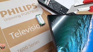Philips PUS7608 SMART TV Unboxing! - ASMR