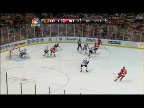 Double Tough - Pavel Datsyuk and Jonathan Toews exchange hits - March 31 2013