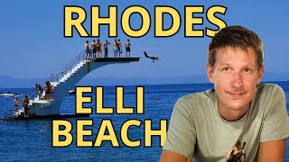 Elli Beach 4K 🇬🇷 — Rhodes (Rodos) Greece