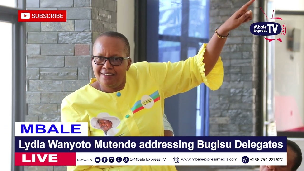 Lydia Wanyoto Mutende addressing bugisu delegates