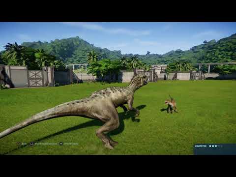 Jurassic World Evolution: Indominus rex vs Spinoraptor (Base Genome)