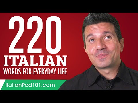 220 Italian Words for Everyday Life - Basic Vocabulary #11