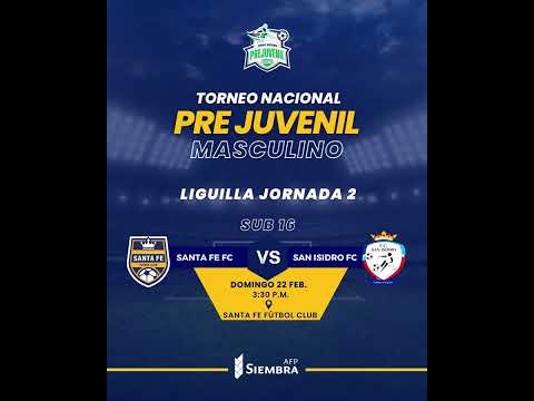 Santa Fe Fútbol Club en RD: Torneo prejuvenil masculino 2026