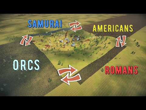 Battle On Ruins: Native Americans - Roman Generals - Fantasy Orcs - Samurai - UEBS 2