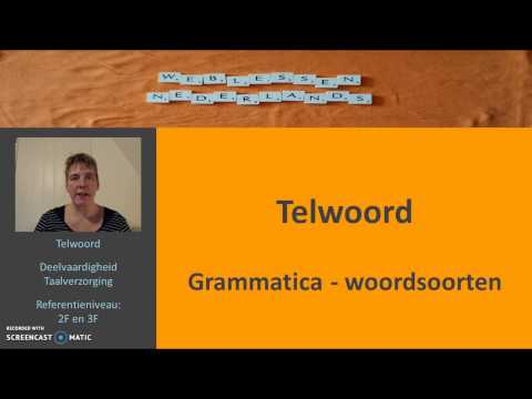 Telwoord Grammatica woordsoorten