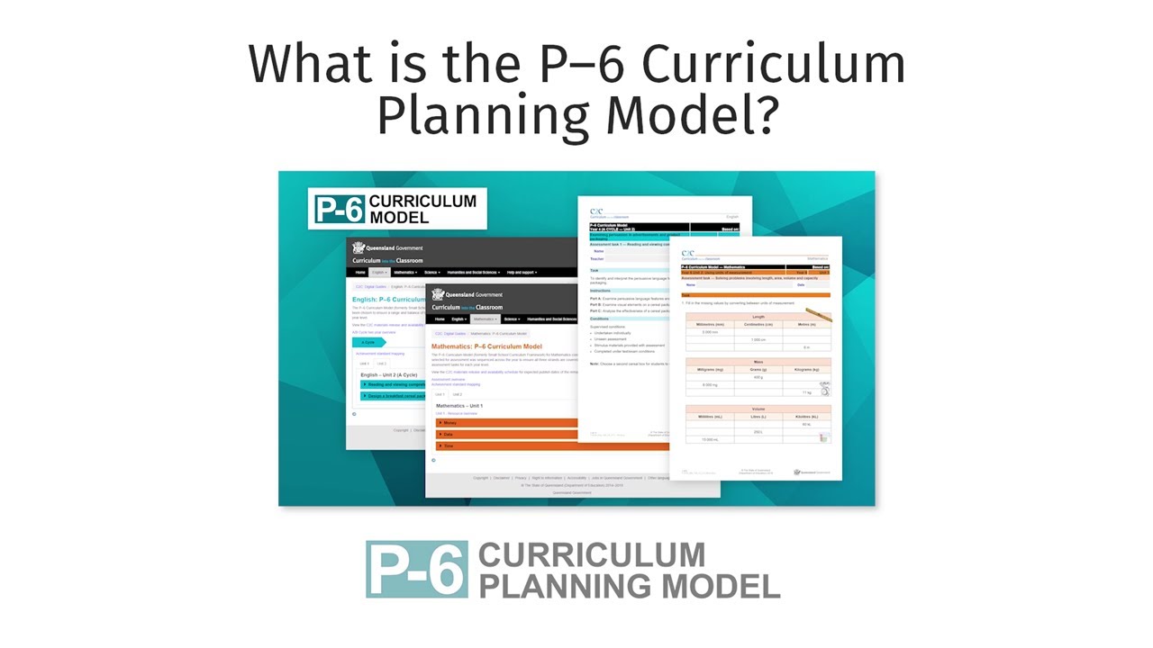 What is the P-6 Curriculum Planning Model?
