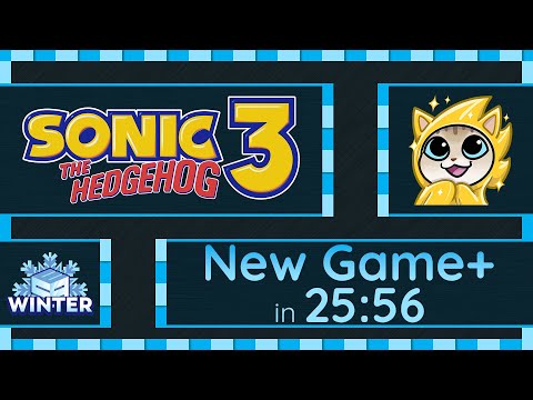 Marathon Speedrun #53 | ESA Winter 2023 | Sonic 3 | Sonic New Game+ Glitchless Speedrun in 25:56