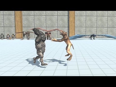 MUTANT PRIMATES + OLD GORO with Wing VS FANTASY - Animal Revolt Battle Simulator