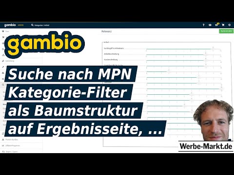 Gambio Suche nach MPN, Kategorie-Filter als Baumstruktur auf Ergebnisseite & Bug Fixes