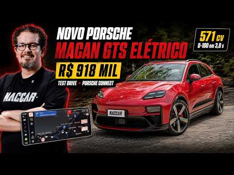 Novo Porsche Macan GTS Elétrico 2026: Preço, Autonomia e Test Drive com Porsche Connect