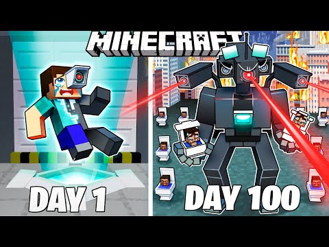 I Survived 100 Days as CAMERA MAN in HARDCORE Minecraft!
