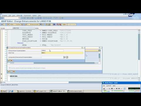 sap mm01 enhancement framework