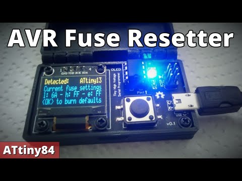 TinyHVSP - AVR Fuse Resetter - ATtiny84