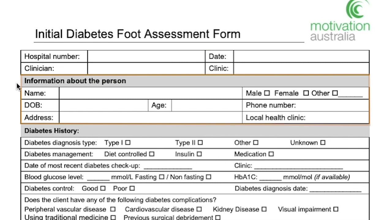 Assessment form guide