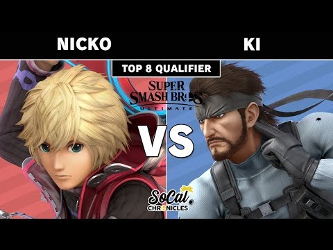 Smash Ultimate Tournament - Nicko (Shulk) Vs. Ki (Snake) Losers Top 32 - SoCal Chronicles