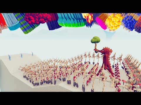 GIANT GODZILLA ARMY vs 3X RANGED GODS UNITS TEAM TABS - Totally Accurate Battle Simulator