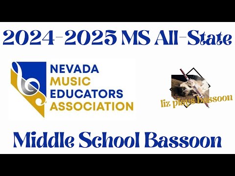 2024-25 NMEA Nevada Middle School All State Honor Band Bassoon Audition Repertoire