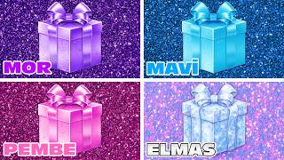 HEDİYENİ SEÇ! 🤍 Gri, 💙 Mavi, 🌸 Pembe veya 💜 Mor | Ne Kadar Şanslısınız