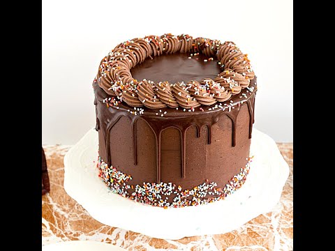 Chocolate Birthday Cake with Chocolate Birthday and Chocolate Ganache