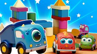 Construindo um castelo com os carrinhos Mocas! Desenho animado infantil dos carrinhos monstros