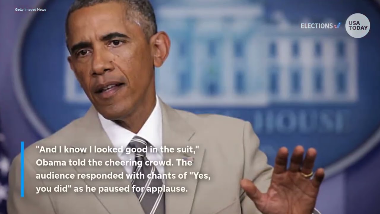 Barack Obama defends tan suit at campaign rally — 'I know I looked good'