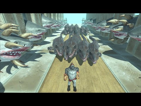 Run Away from Hungry Mosasaurus Dangerous Sea - Animal Revolt Battle Simulator