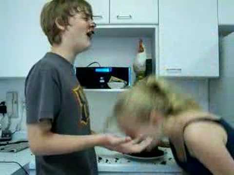 Katherine and Aaron: Fun with cake 1