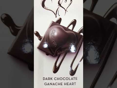 GODIVA DARK CHOCOLATE GANACHE HEART #shorts #short #godiva #dark #chocolate #darkchocolate #ganache