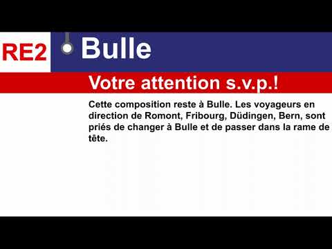 annonces TPF » RE2 Cette composition reste à Bulle | RER Fribourg/Freiburg | SLBahnen