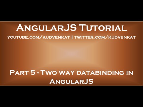 Two way databinding in AngularJS