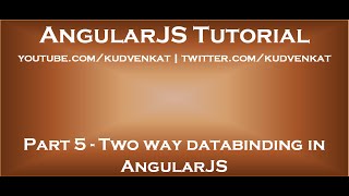 Two way databinding in AngularJS