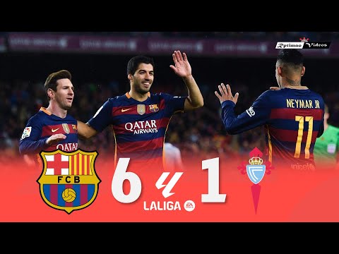 Barcelona 6 x 1 Celta de Vigo ● La Liga 15/16 Extended Goals & Highlights HD