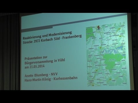 Reaktivierung Bahn Infoabend in Vöhl