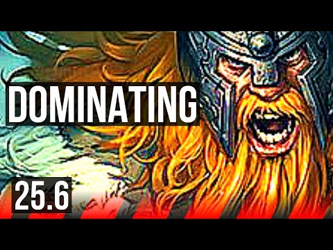 OLAF vs VOLIBEAR (TOP) | 8 solo kills, 43k DMG, 500+ games, Dominating | KR Grandmaster | 25.6