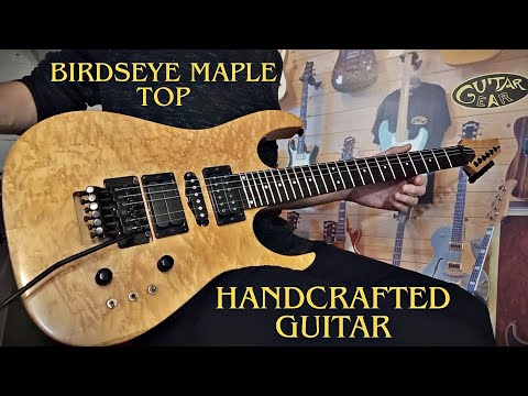 Handcrafted Boutique Electric Guitar – Birdseye Maple Top – Made in Italy (1980s–1990s) image 26