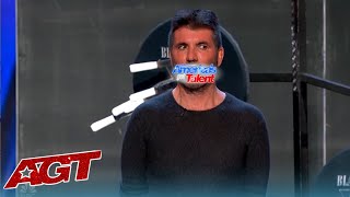EXTREME Knife Throwers Nearly KILL Simon Cowell on AGT 2022