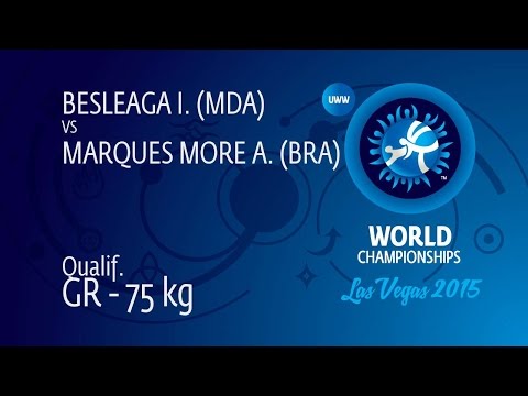 Qual. GR - 75 kg: I. BESLEAGA (MDA) df. A. MARQUES MORE (BRA) by FALL, 4-4