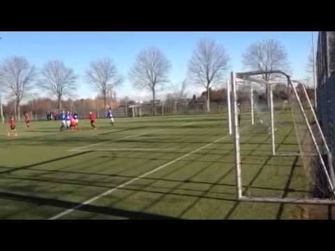 D1 Djani De Wit scoort de 3-5 tegen Haarsteeg 6-12-2014