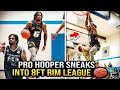 PROFESSIONAL HOOPER SNEAKS INTO 8FT RIM LEAGUE