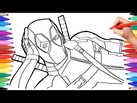 MARVEL DEADPOOL Coloring Pages | How to Draw Deadpool | Superheroes Coloring Book for Kids