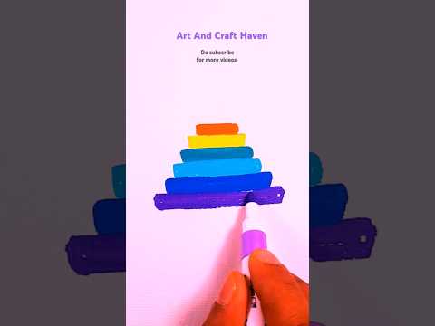 Create a Stunning Rainbow Cake  🎨🍰 #shorts #youtubeshorts #rainbowcakeart #creativeart #diyart