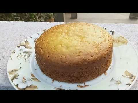 Eggless vanilla cake using condensed milk