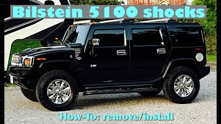 Replacing Suspension Shocks and Steering stabilizer. H2 Hummer upgraded Bilstein 5100 series Shocks!