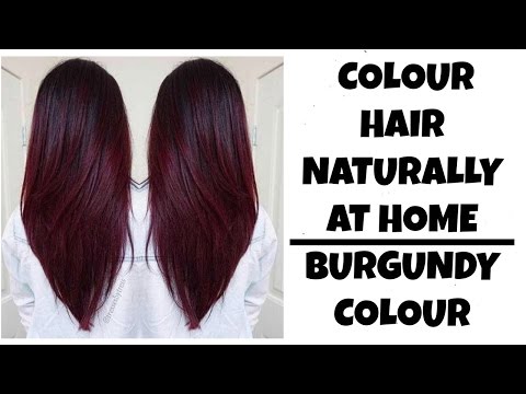 How to colour Hair at home naturally| Burgundy or...