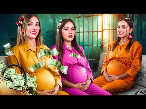 Rich vs Poor Vs Giga Rich Pregnant! Pregnancy Situations in Jail