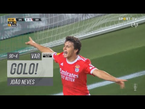 Goal | Golo João Neves: Sporting 2-(2) Benfica (Liga 22/23 #33)