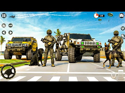 Drive 4x4 army truck offroad to carry soldiers on offroad tracks - Andriod Gameplay