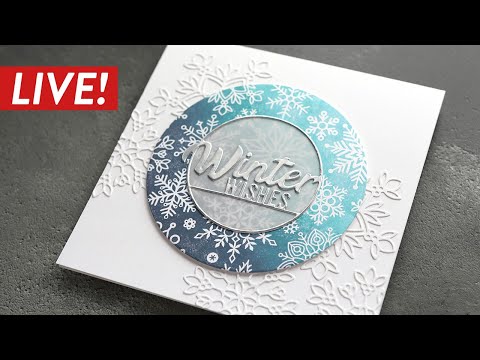🔴 LIVE REPLAY! Holiday Card Series 2020 - Day 3 - Multicolor Stamped Snowflake Card