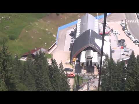 Full descent on the Leitner "Frattazza - Tognola" cable car - San Martino di Castrozza (TN) / 缆车