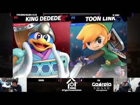 Smash Ultimate Tournament 1/25/19 - D3king(Dedede) Vs TFH(Toon Link) - W. Semis